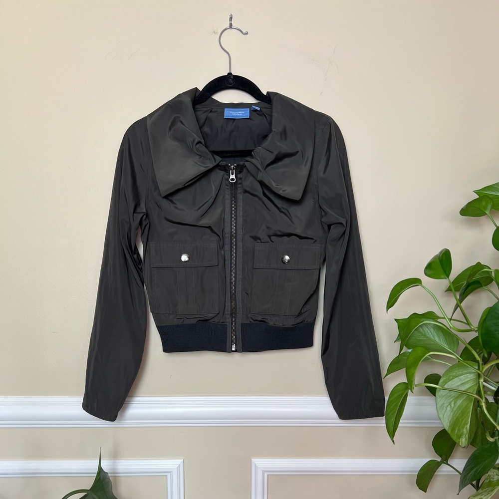 Simply Vera Wang Black Bomber Light Jacket Windbreaker with Pockets Size XS